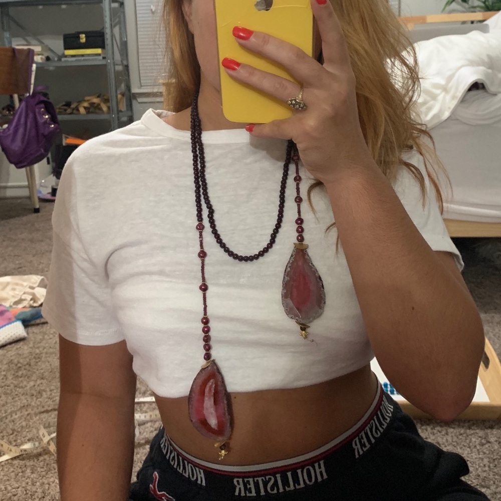 REAL PEARL Crystal wrap necklace